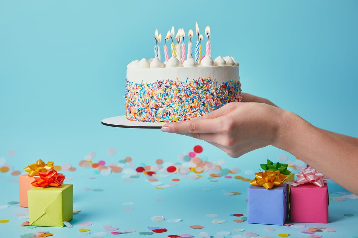 Birthday Cake with candles.