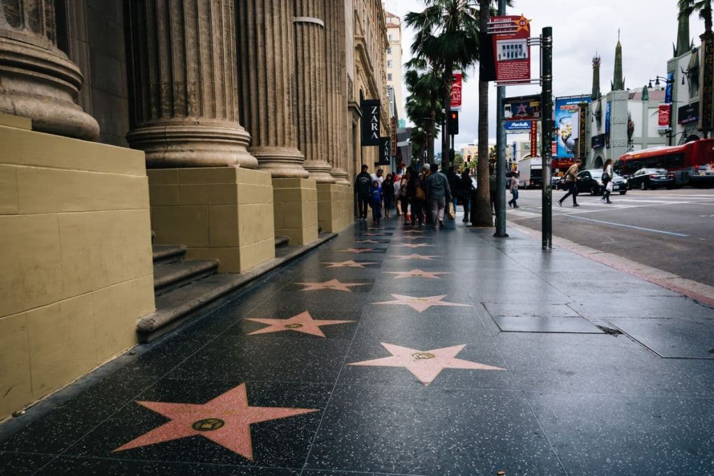 The Hollywood Walk of Fame, in Hollywood, Los Angeles, California.