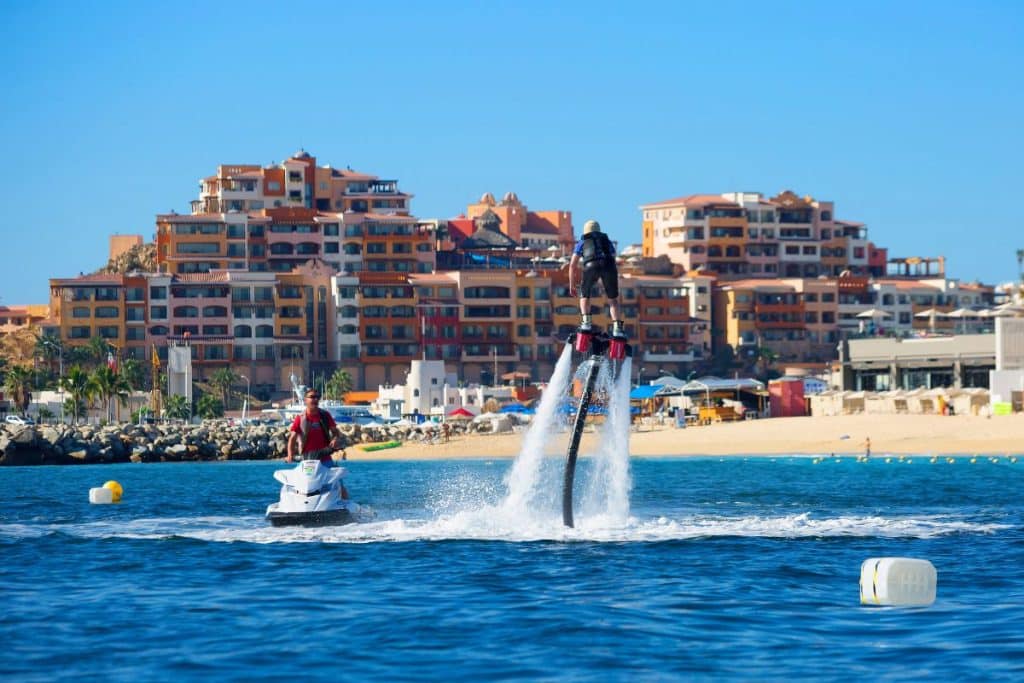 Cabo San Lucas, Mexico, 03032016, Flyboarding water activity.