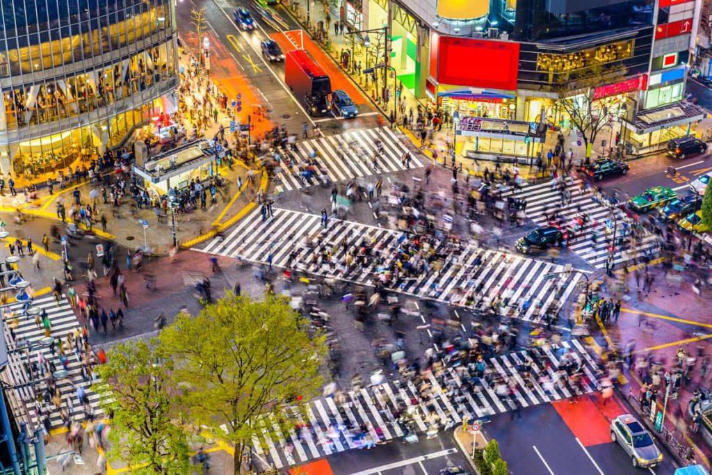 Shibuya Crossing in Tokyo.