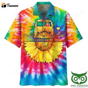 A Little Hippie A Little Hood Sunflower Colorful Hawaiian Shirt