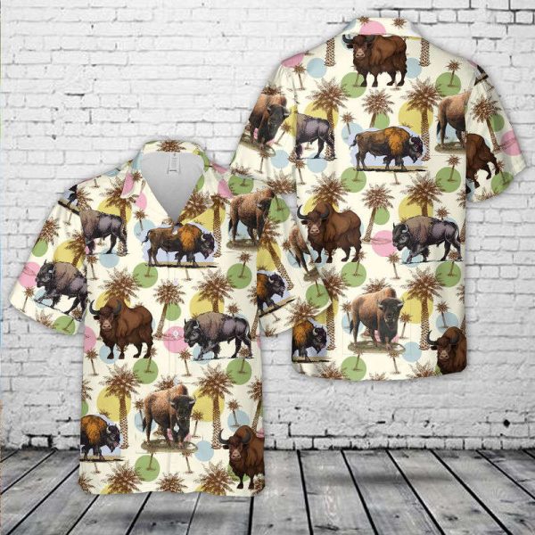 American Bison Buffalo Hawaiian Shirt