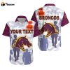 Brisbane Broncos Hawaiian Shirt Anzac Day Camouflage Vibes Purple No.1 K8