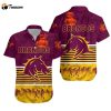 Brisbane Broncos Hawaiian Shirt Anzac Day Simple Style Maroon K8