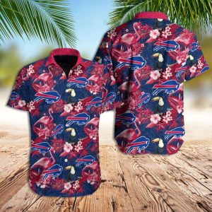 Buffalo Bills Hawaiian Shirt Bills Tropical Forest Hawaiian Shirt