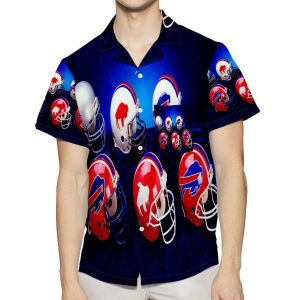 Buffalo Bills Helmets 3D All Over Print Summer Beach Hawaiian Shirt With Pocket