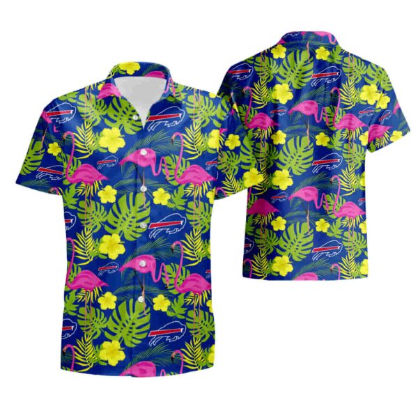 Buffalo Bills NFL Highlights Button Up Stork Leaf Hawaiian Shirt summer shirt