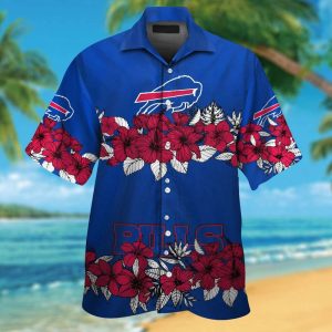 Buffalo Bills Short Sleeve Button Up Tropical Aloha Hawaiian Shirt Set for Men Women Gift for Fans