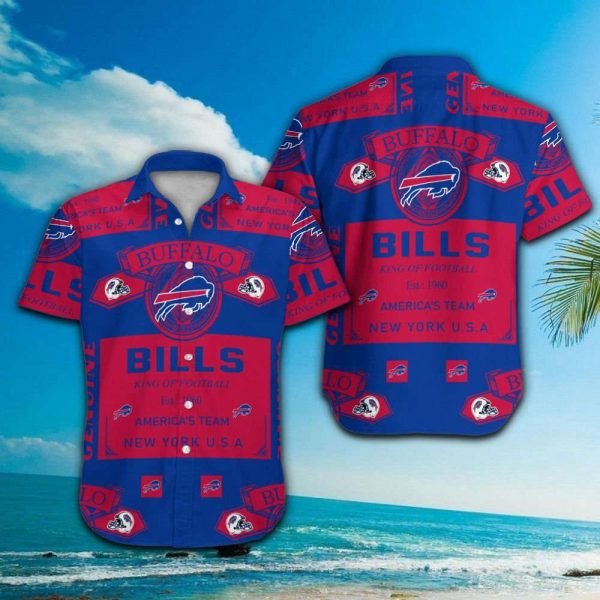 Buffalo Bills Short Sleeve Button Up Tropical Aloha Hawaiian Shirt Set for Men Women Gift for Fans