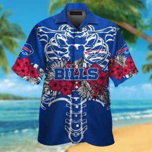 Buffalo Bills Short Sleeve Button Up Tropical Aloha Hawaiian Shirt Set for Men Women Gift for Fans