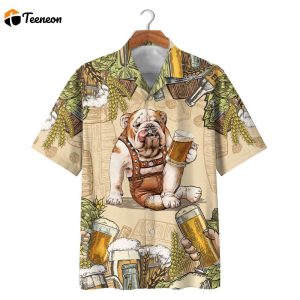 Bulldog Beer Hawaiian Shirt For Men Women Summer Outfit Beach