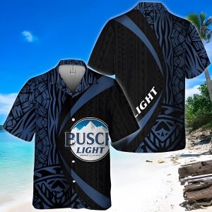 Busch Light Polynesian Samoan Pattern Hawaiian Shirt Gift For Men And Women