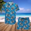 Carolina Panthers NFL SKull Hawaiian Shirt And Short