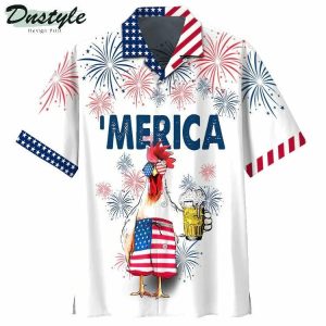 Chicken America Inpennce Day Hawaiian Shirt Gift For Men And Women