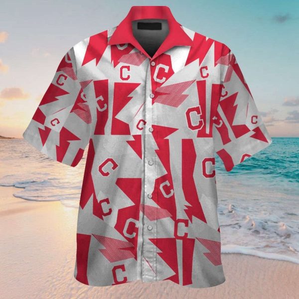 Cleveland Indians Short Sleeve Button Up Tropical Aloha Hawaiian Shirt Set for Men Women Gift for Fans