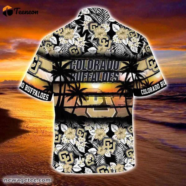 Colorado Buffaloes Summer Beach Hawaiian Shirt Hibiscus Pattern For Sports Fan