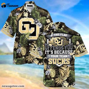 Colorado Buffaloes Summer Beach Hawaiian Shirt With Tropical Patterns