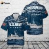 Custom Name US Navy USS Pioneer MCM-9 Hawaiian Shirt Gift for Dad Father Days