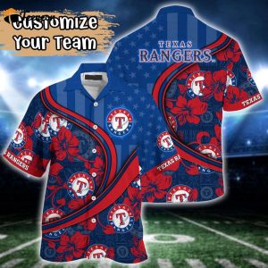 Customized MLB Texas Rangers Hawaiian Shirt Harmony Hues For Fans