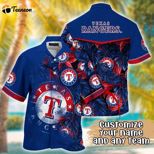 Customized MLB Texas Rangers Hawaiian Shirt Radiant Rhythms For Fans