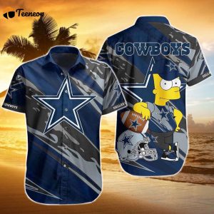 Dallas Cowboys Bart Simpson Hawaiian Shirt