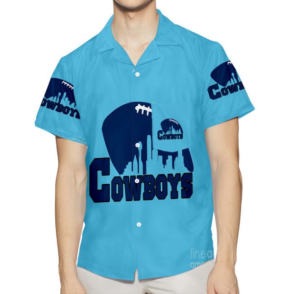 Dallas Cowboys Cowboys Ball City 3D All Over Print Summer Beach Hawaiian Shirt With Pocket