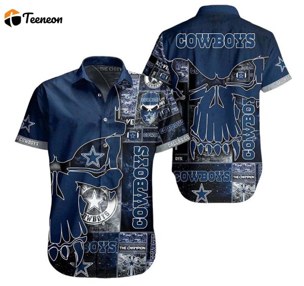 Dallas Cowboys NFL Horror Skull Hawaiian Shirt