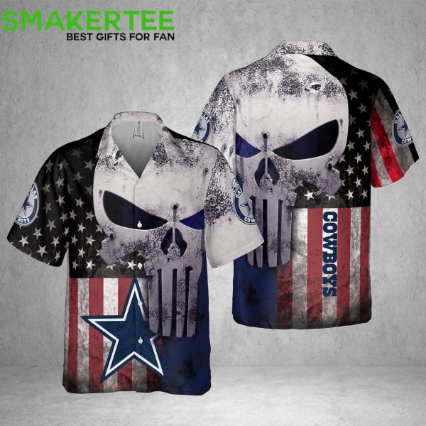 Dallas Cowboys Skull Hawaiian Shirt