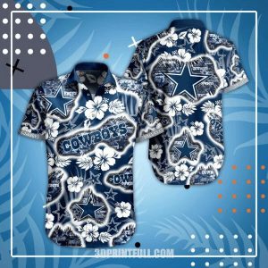 Dallas Cowboys Smell White Flower Hawaiian Shirt