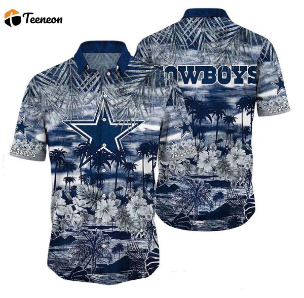 Dallas Cowboys Tropical Island Pattern Hawaiian Shirt