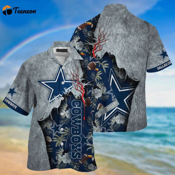 Dallas Cowboys Vintage Tropical Pattern Hawaiian Shirt