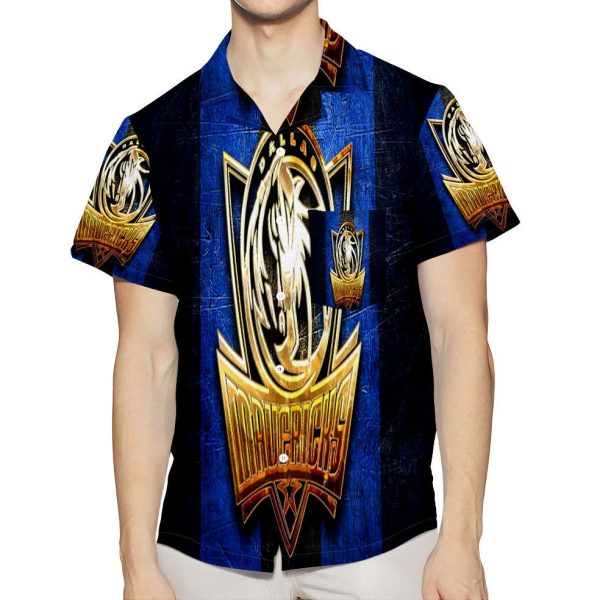 Dallas Mavericks Logo Art 26 3D All Over Print Summer Beach Hawaiian Shirt With Pocket