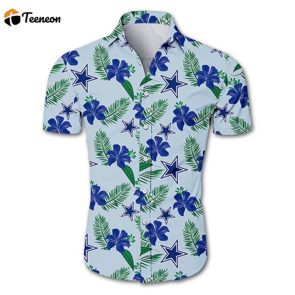 Dallas cowboys tropical flower Hawaiian Beach Shirt