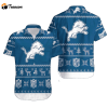 Detroit Lions DL Christmas Pattern All Over Print Hawaiian Shirt Beach Shirt