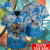 Detroit Lions Hawaiian Shirt Mascot Customize Your Name