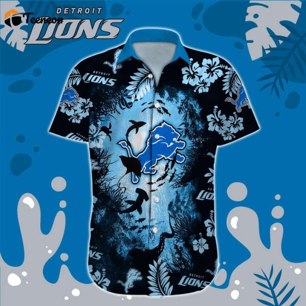 Detroit Lions NFL-Hawaiian Shirt Custom