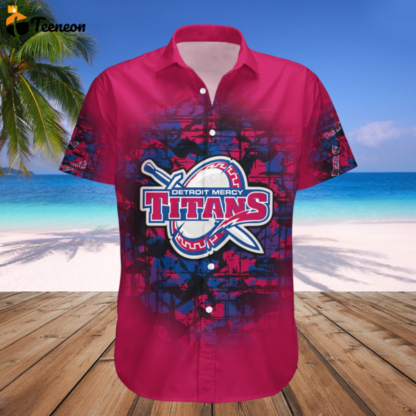 Detroit Mercy Titans Camouflage Vintage Hawaiian Shirt