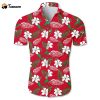 Detroit Red Wings Hawaiian Shirt Floral Button Up Slim Fit Body