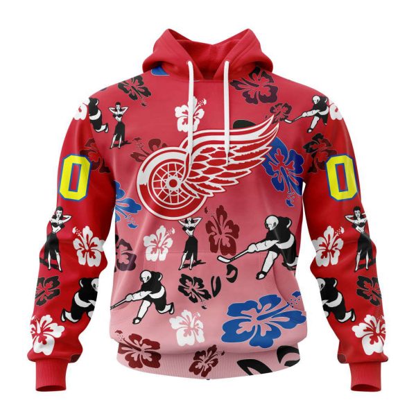 Detroit Red Wings Hawaiian Style Design For Fans Unisex Hoodie HD4010