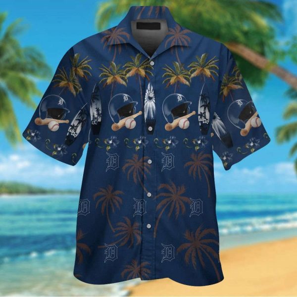 Detroit Tigers Short Sleeve Button Up Tropical Aloha Hawaiian Shirt Set for Men Women Gift for Fans