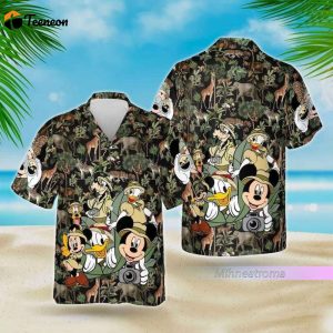 Disney Animal Kingdom Mickey and Friends Hawaiian Shirt