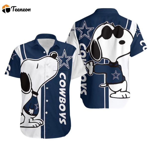 Funny Dallas Cowboys Snoopy 3D Hawaiian Shirt