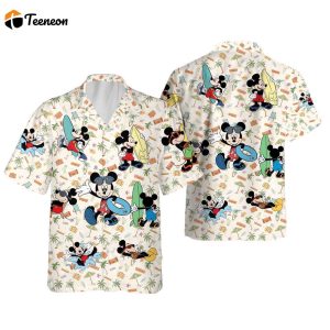 Funny Disney Beach Mickey Hawaii Short Sleeve Shirt