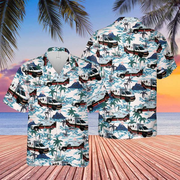 Gifts 2024Gifts 2024 Iowa Dallas County EMS Hawaiian Shirt