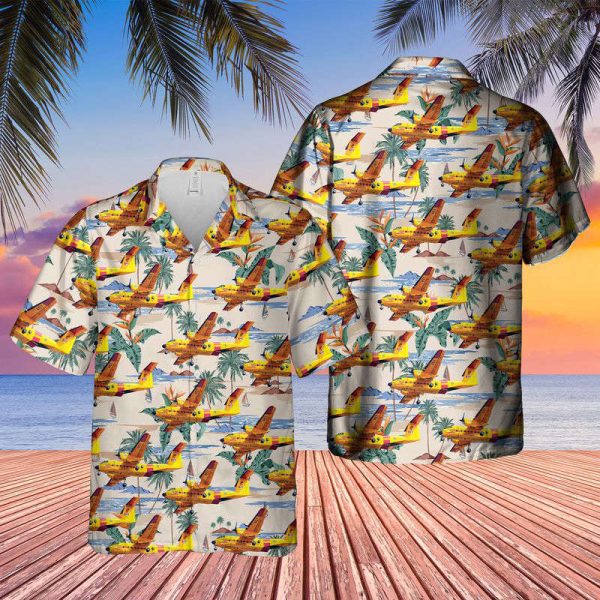 Gifts 2024Gifts 2024 RCAF De Havilland Canada CC-115 Buffalo (DHC-5) Hawaiian Shirt