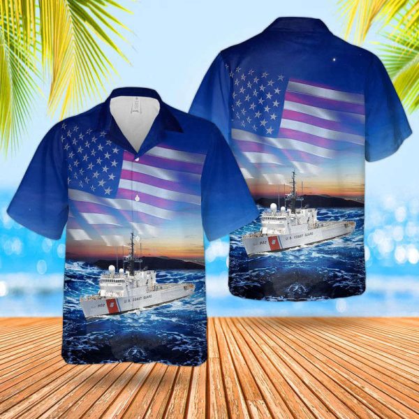 Gifts 2024Gifts 2024 United States Coast Guard USCGC Tampa (WMEC-902) Reliance-class Cutter Hawaiian Shirt