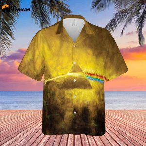 Golden Dark Side Of The Moon Hawaiian Pink Floyd Shirt Gift For Men Women