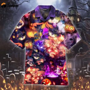 Halloween Night With Pokemon Hawaiian Shirt