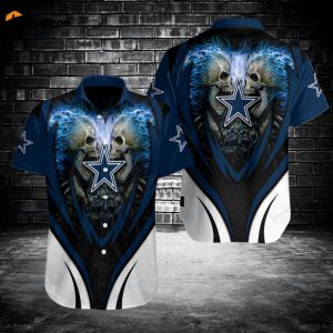 High Quality Dallas Cowboys Lightning Skeletons 3D Hawaiian Shirt