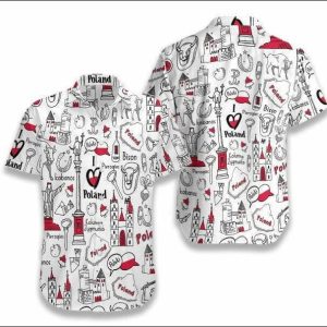 I Love Poland odle Hawaiian Shirt Gift For Men And Women